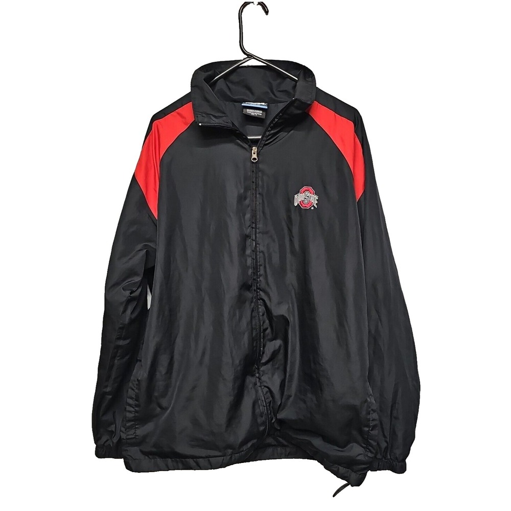 NCAA Ohio State Buckeyes Track Jacket Mens Medium Full Zip Soft Shell Polyester